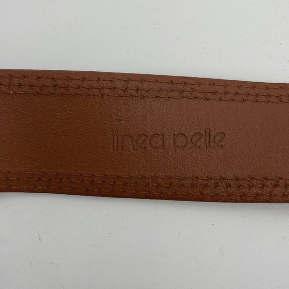 Linea Pelle 100% leather contrast stitching wide belt - Picture 6 of 6